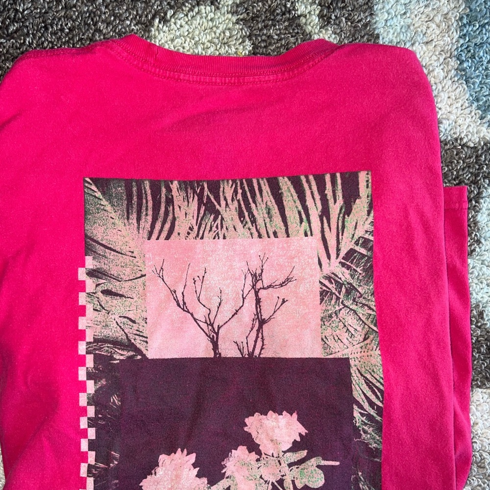 Vans Pink Long Sleeve Tee Shirt